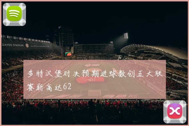 多特汉堡对决预期进球数创五大联赛新高达62